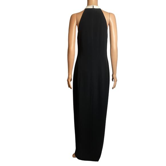 Daymor Couture Vtg Formal Black White 2 Pc Sequin Stripe Maxi Dress & Jacket 8 - Picture 8 of 13